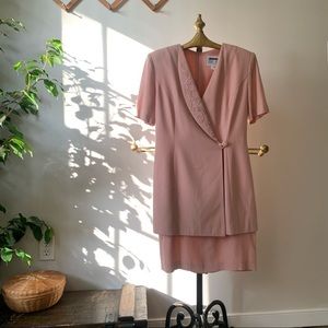 Vintage 1980's - 1990's baby pink dress, sz. 4